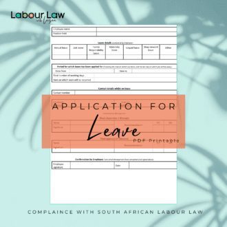 Application for Leave Template - Labour Law with Luzan