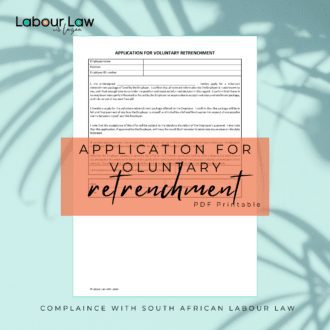 Labour Law with Luzan Product Application for Voluntary Retrenchment