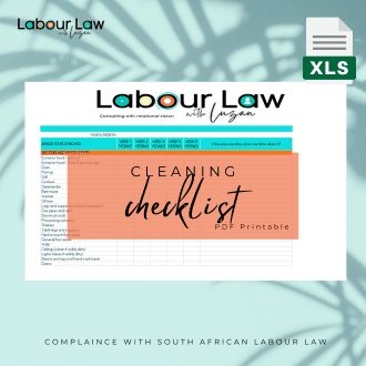 Labour Law with Luzan Product Images - Cleaning Checklist